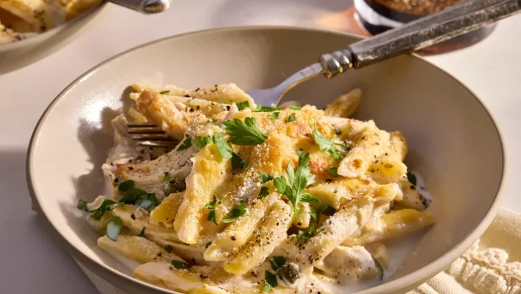 How To Make, Videos Recipes – Creamy Chicken Piccata Pasta Bake