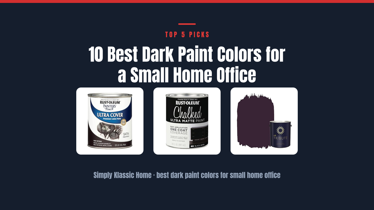 10 Best Dark Paint Colors for a Small Home Office