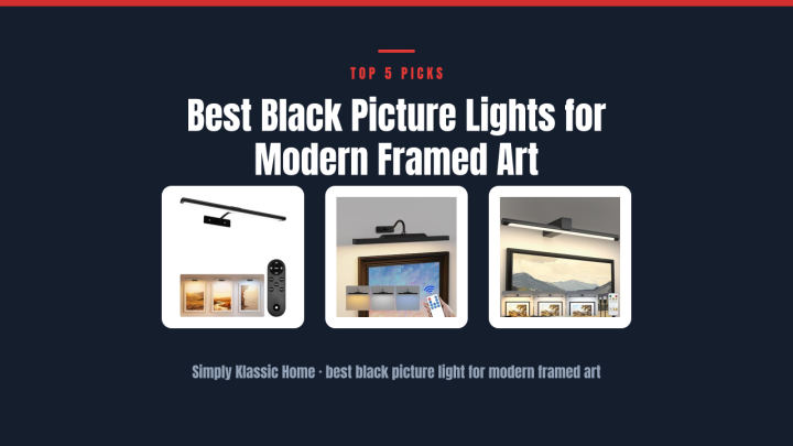 Best Black Picture Lights for Modern Framed Art