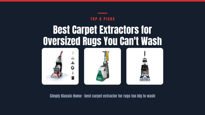 Best Carpet Extractors for Oversized Rugs You Can’t Wash