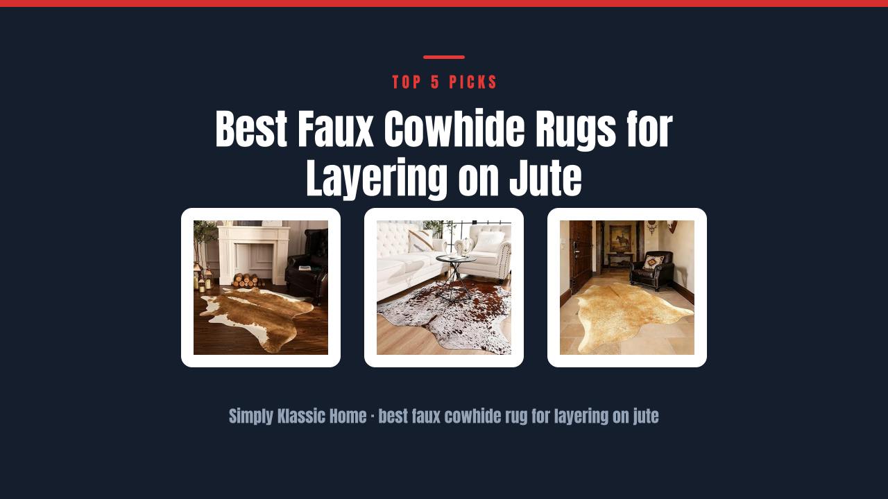Best Faux Cowhide Rugs for Layering on Jute