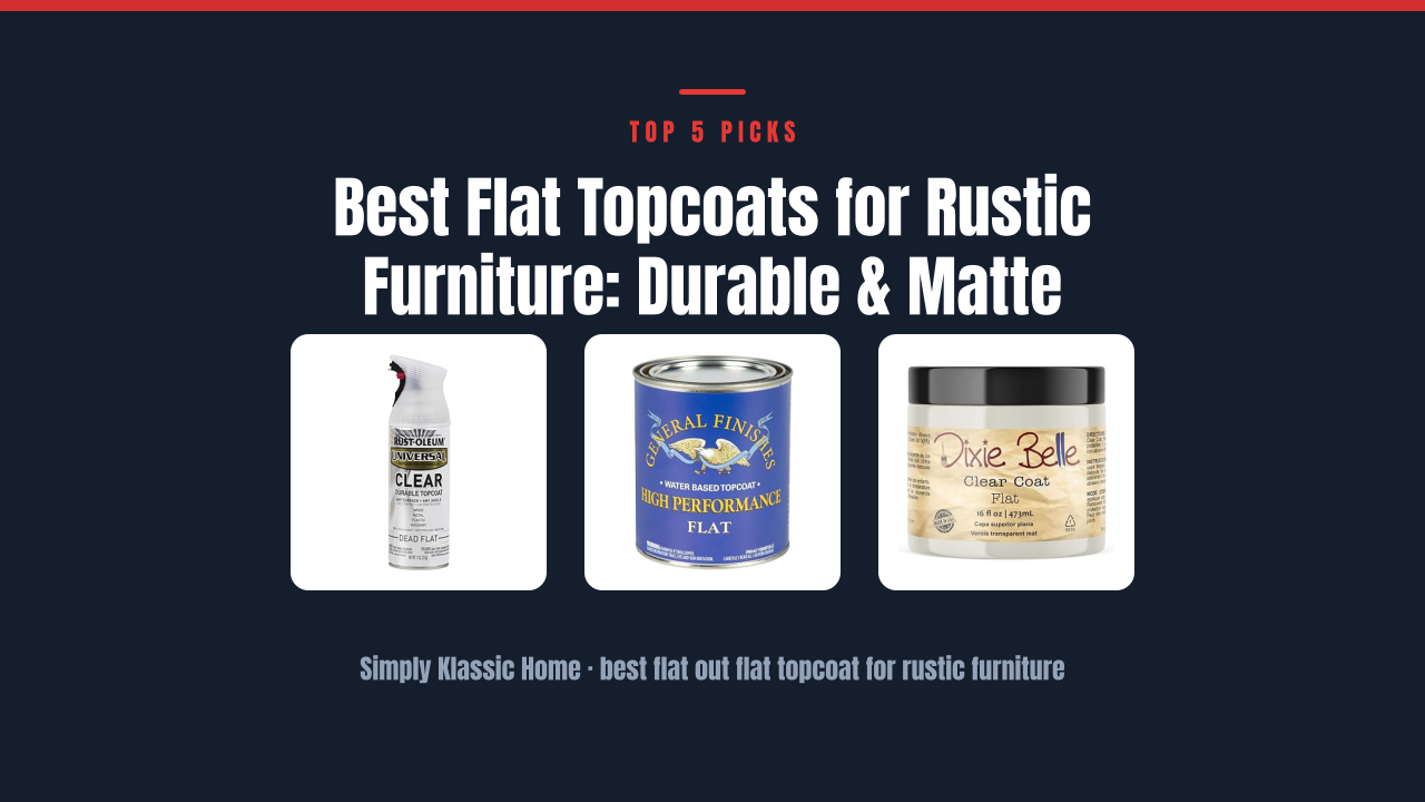 Best Flat Topcoats for Rustic Furniture: Durable & Matte