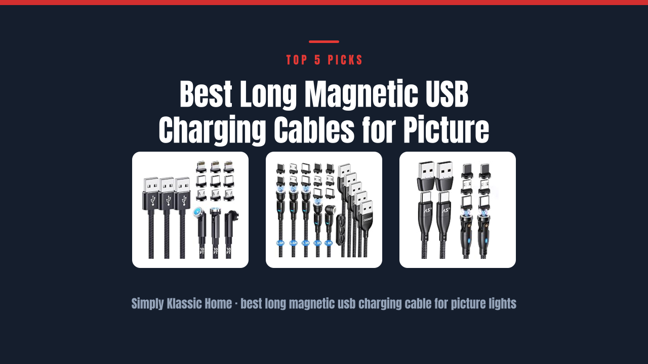 Best Long Magnetic USB Charging Cables for Picture Lights