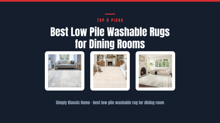 Best Low Pile Washable Rugs for Dining Rooms