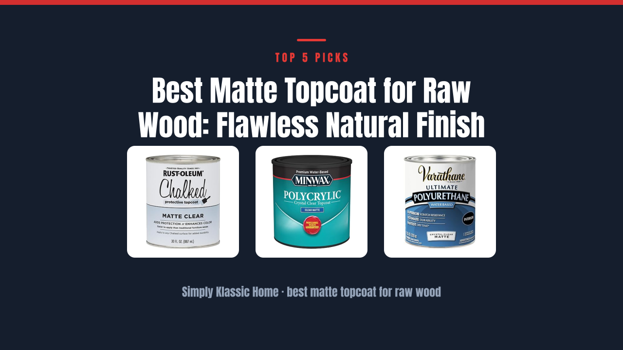 Best Matte Topcoat for Raw Wood: Flawless Natural Finish