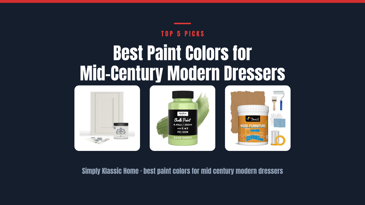 Best Paint Colors for Mid-Century Modern Dressers
