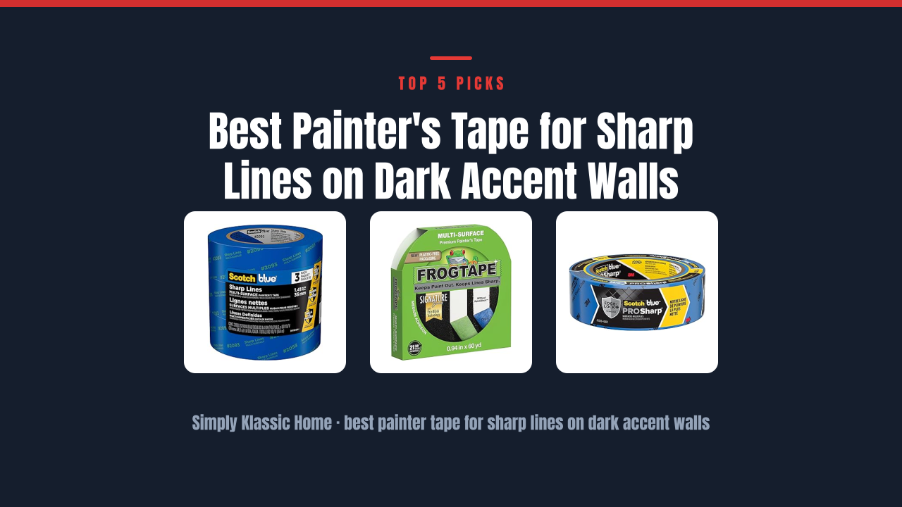 Best Painter's Tape for Sharp Lines on Dark Accent Walls