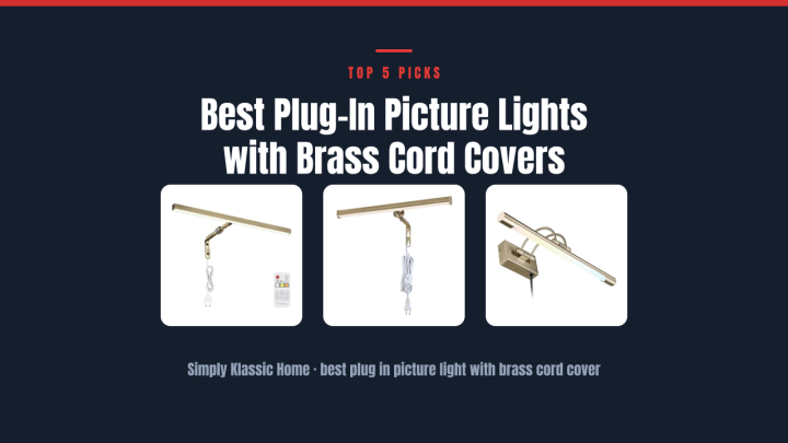 Best Plug-In Picture Lights with Brass Cord Covers