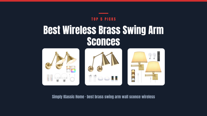 Best Wireless Brass Swing Arm Sconces