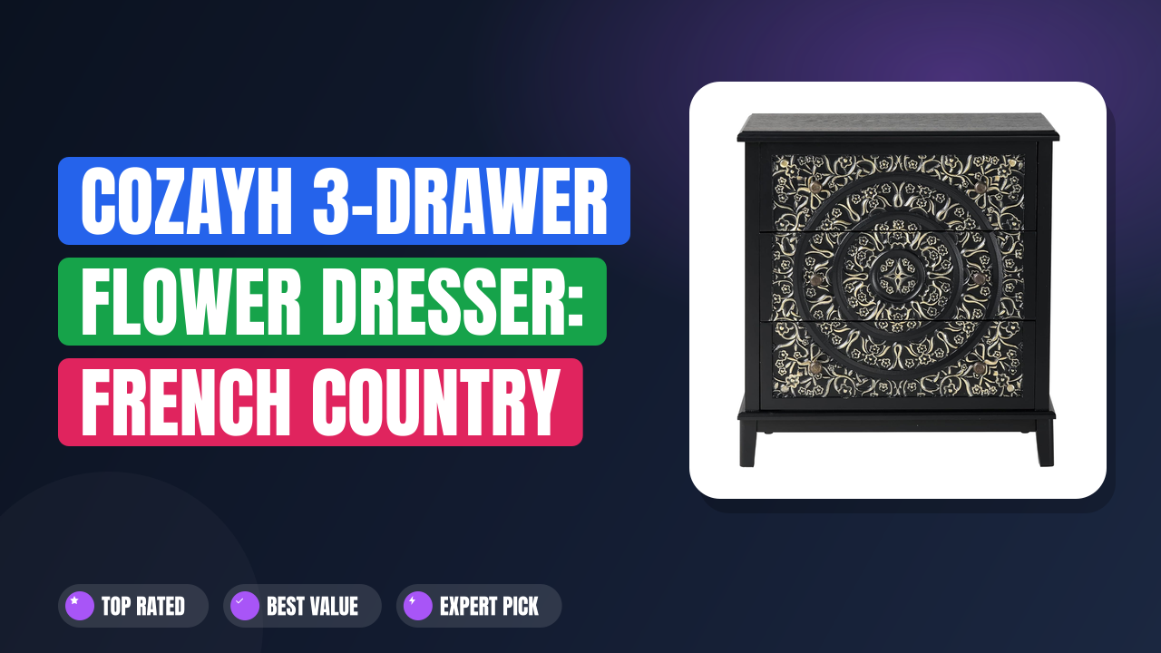 COZAYH 3-Drawer Flower Dresser: French Country Charm