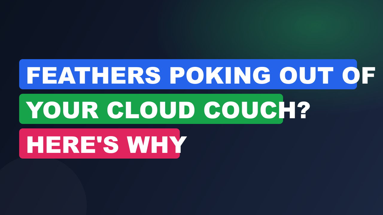 Feathers Poking Out of Your Cloud Couch? Here's Why