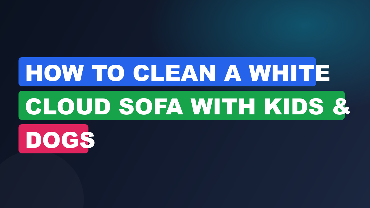 How to Clean a White Cloud Sofa With Kids & Dogs