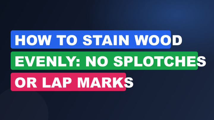 How to Stain Wood Evenly: No Splotches or Lap Marks
