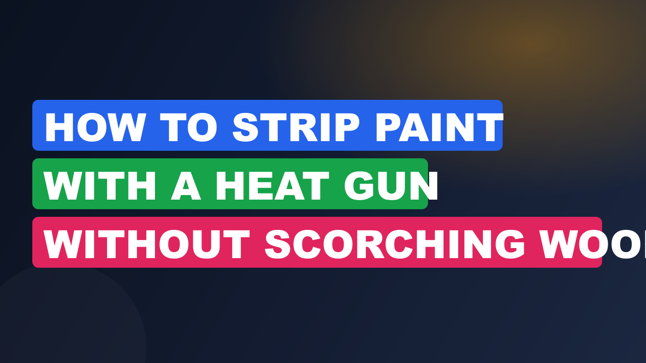How to Strip Paint With a Heat Gun Without Scorching Wood
