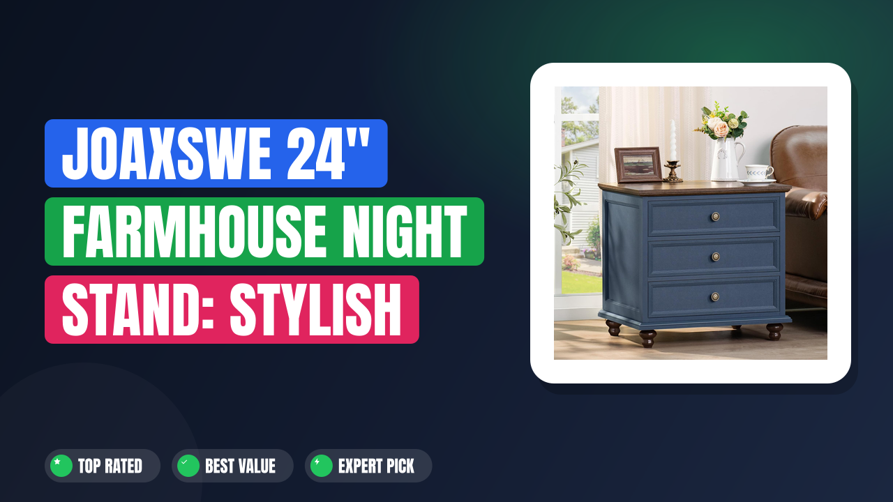 Joaxswe 24" Farmhouse Night Stand: Stylish Storage Solution