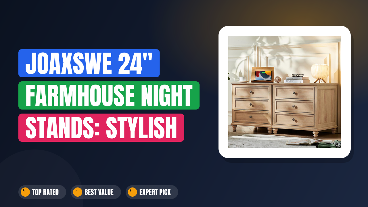 Joaxswe 24" Farmhouse Night Stands: Stylish Set of 2