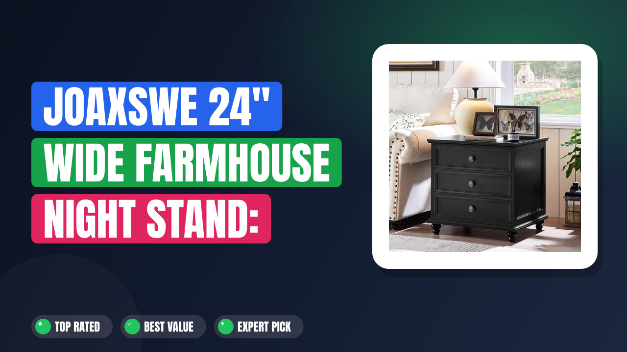 Joaxswe 24" Wide Farmhouse Night Stand: Style & Storage